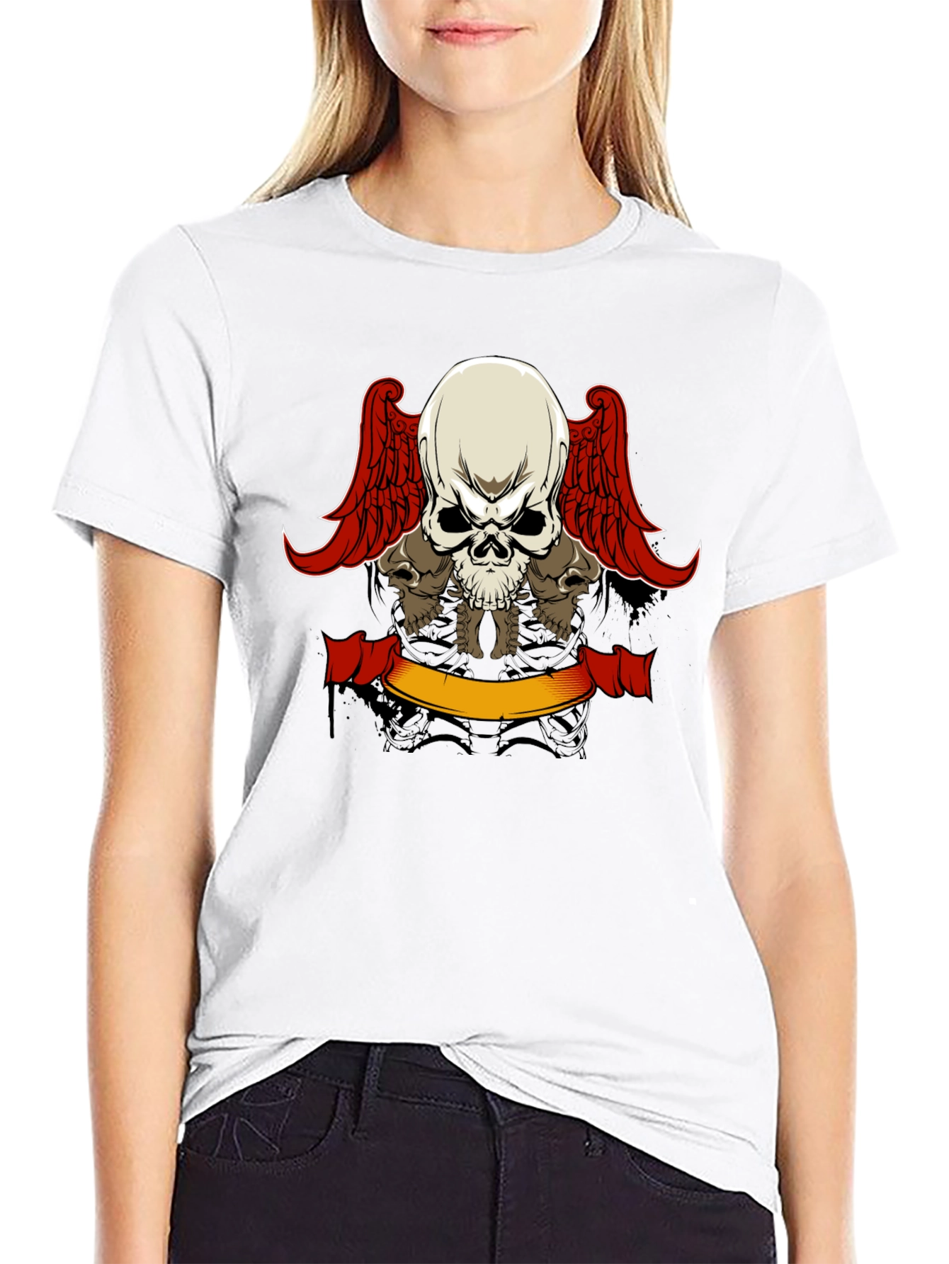 Skull Wings Graphic T-Shirt