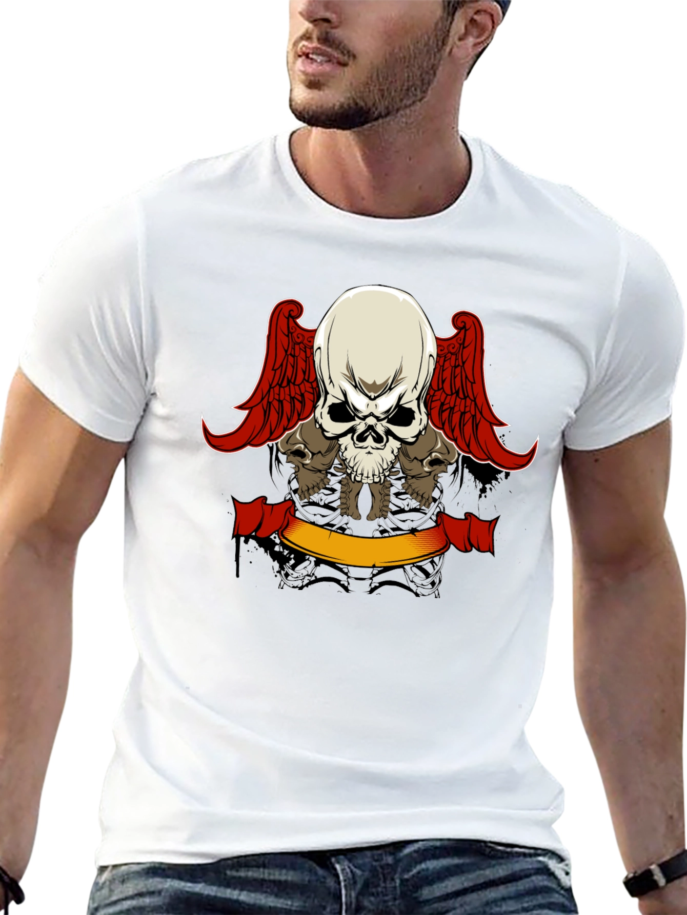 Skull Wings Graphic T-Shirt