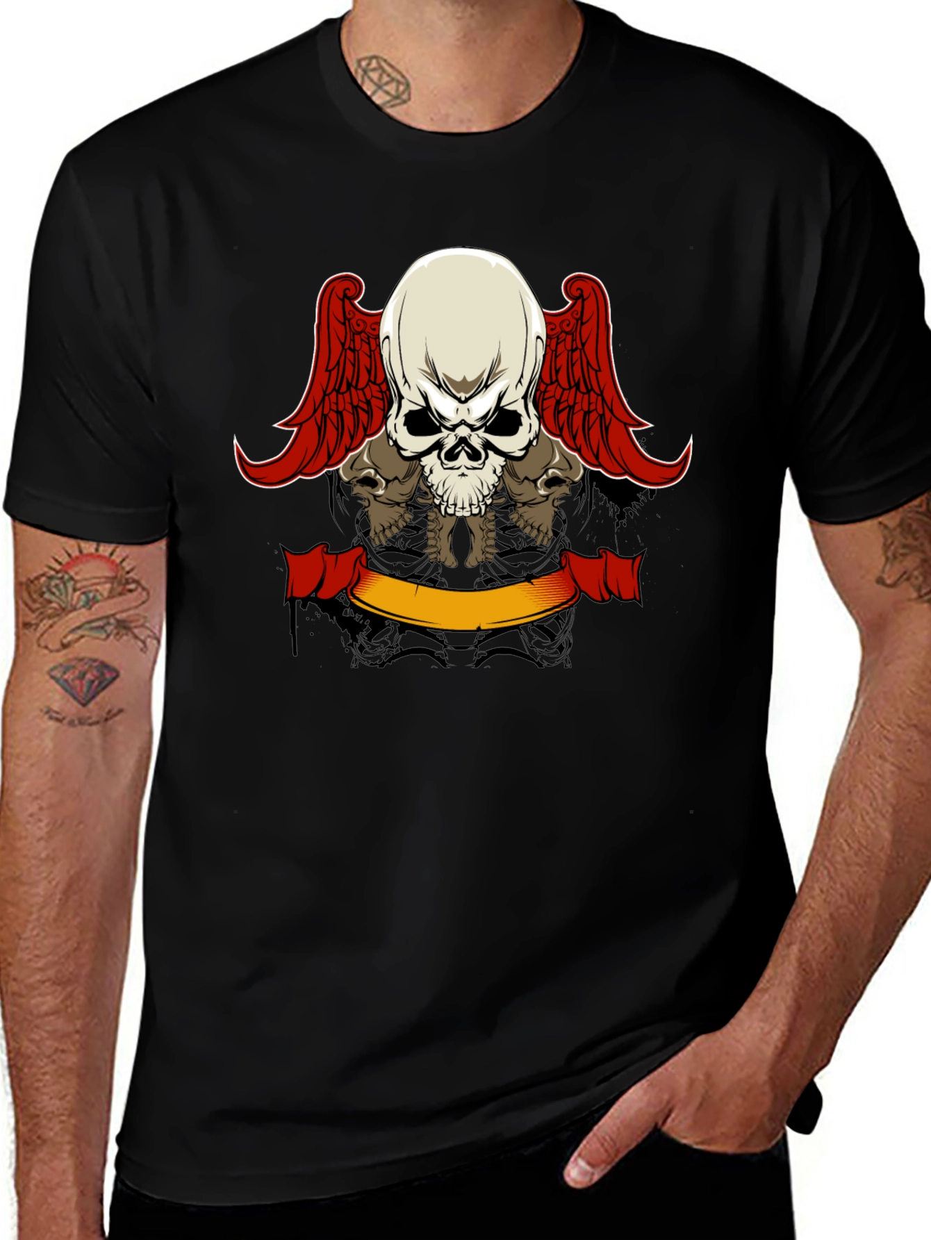 Skull Wings Graphic T-Shirt