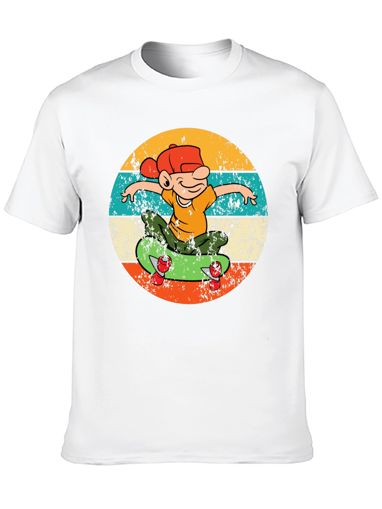 Retro Skateboard Kid Graphic Tee - Cool & Casual