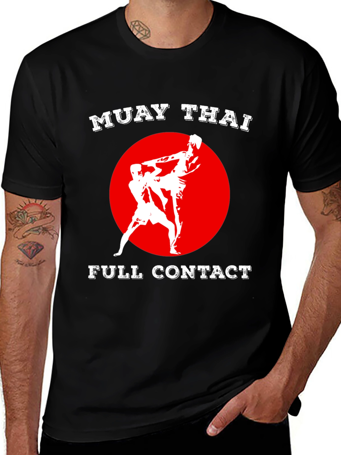 Muay Thai Full Contact Black T-Shirt