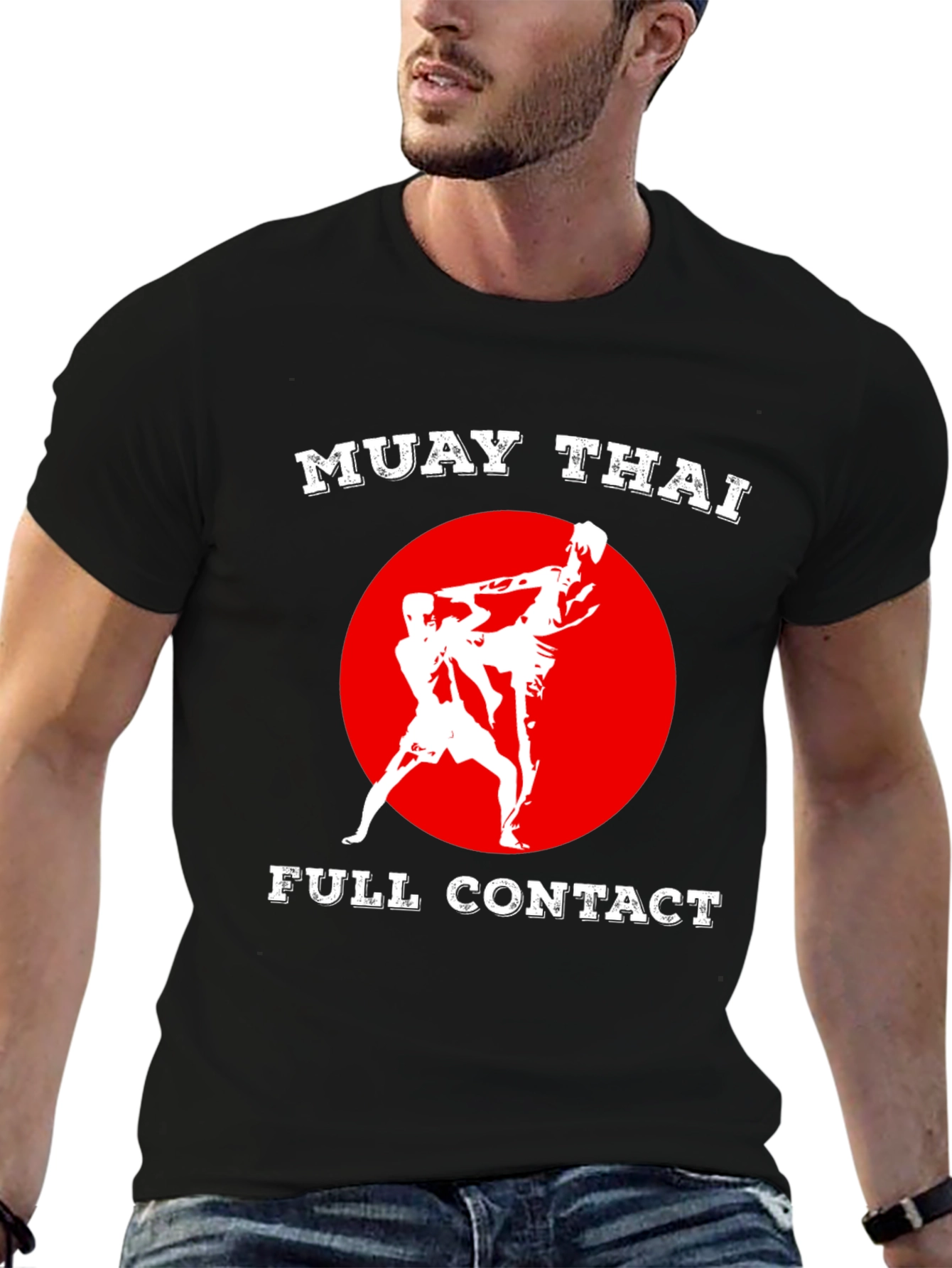 Muay Thai Full Contact Black T-Shirt