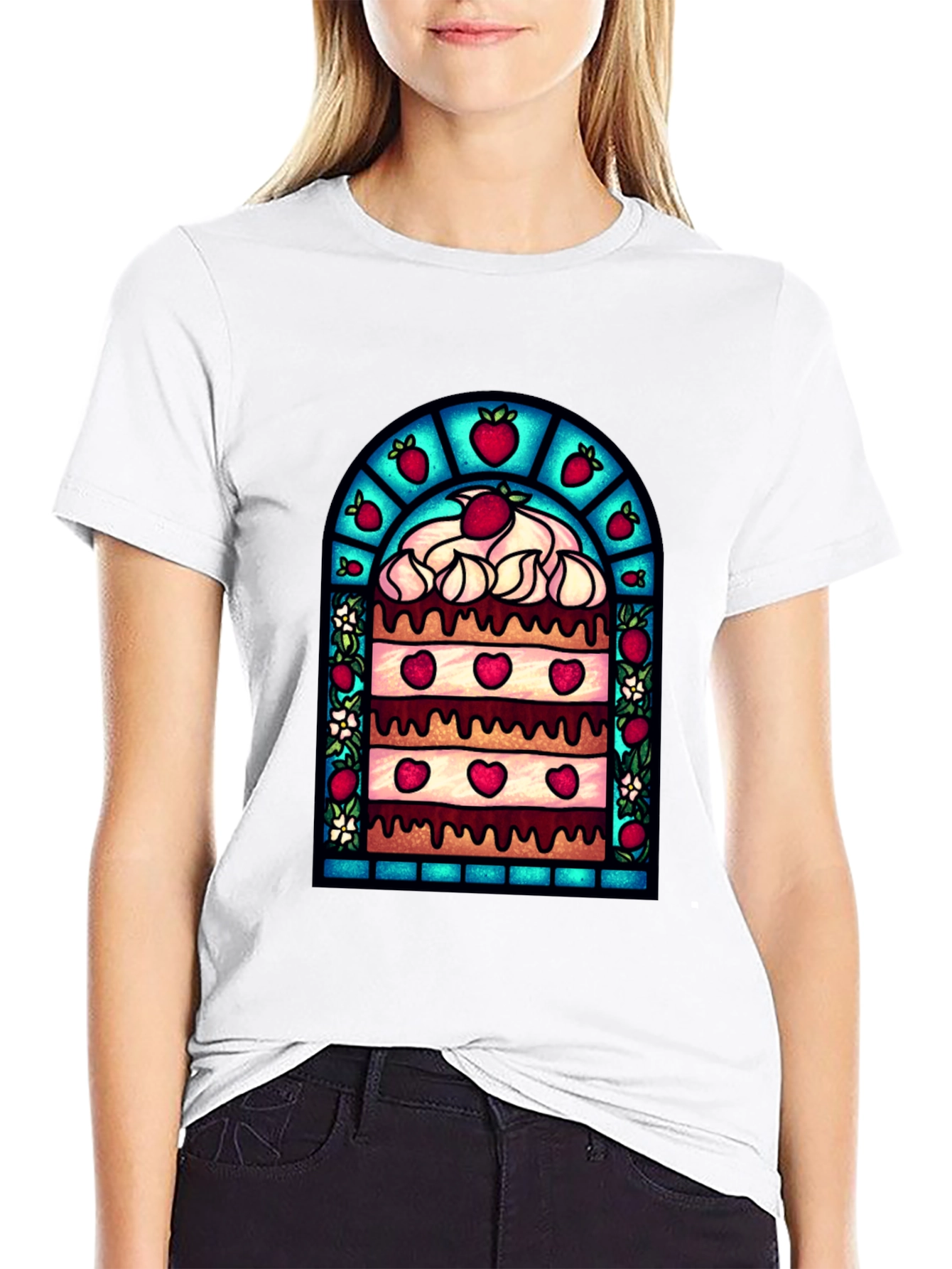 Strawberry Cake T-Shirt - Unique Dessert Design