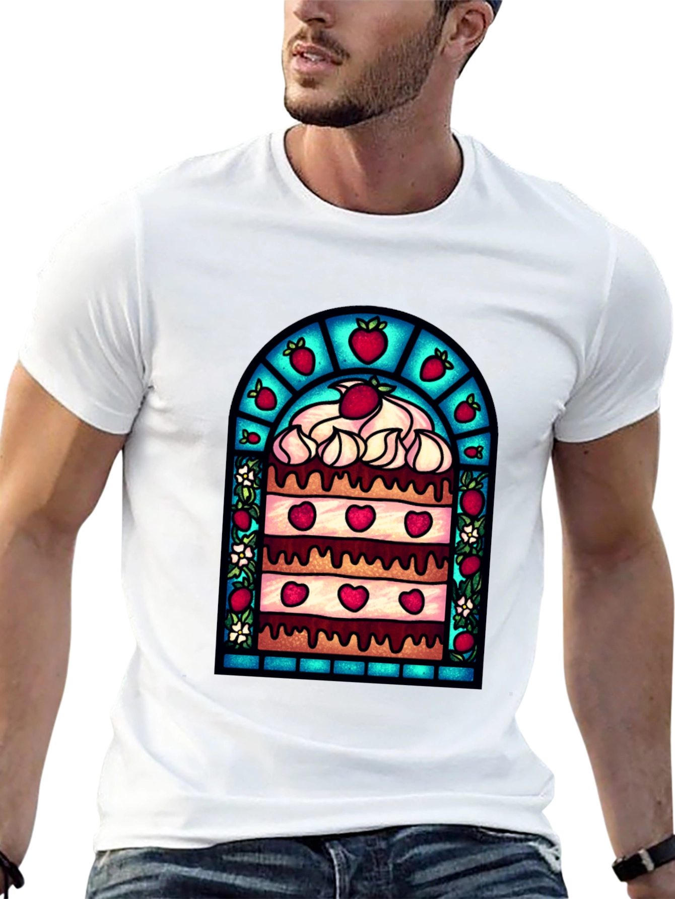 Strawberry Cake T-Shirt - Unique Dessert Design