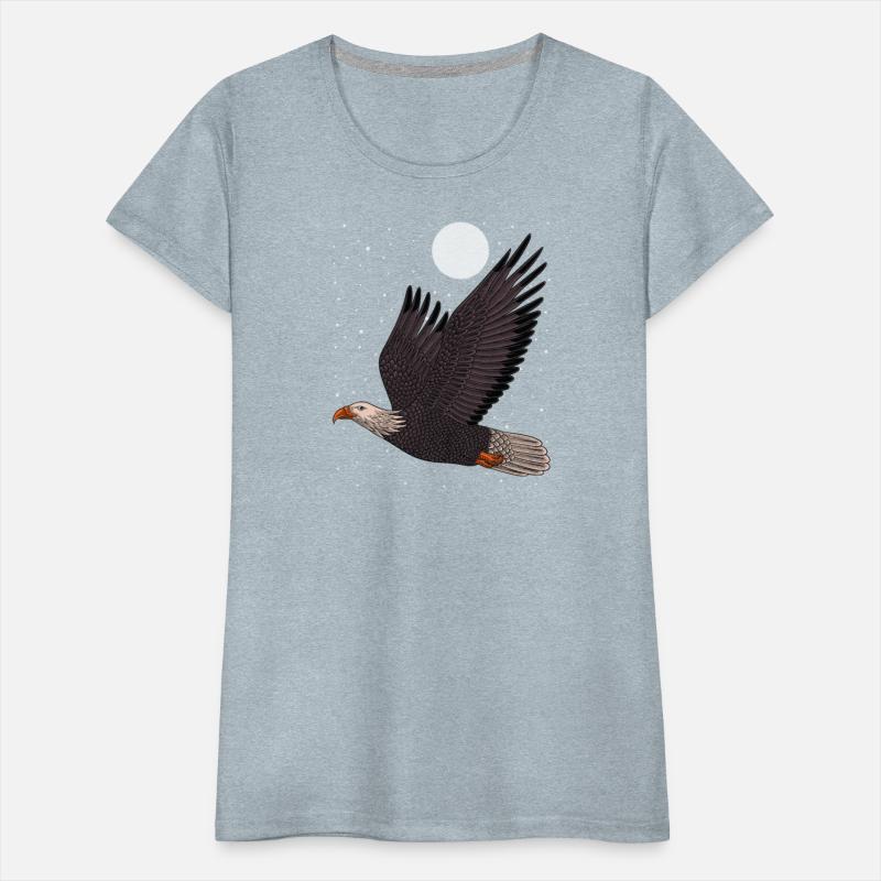 Bald Eagle flying, vintage engraving style