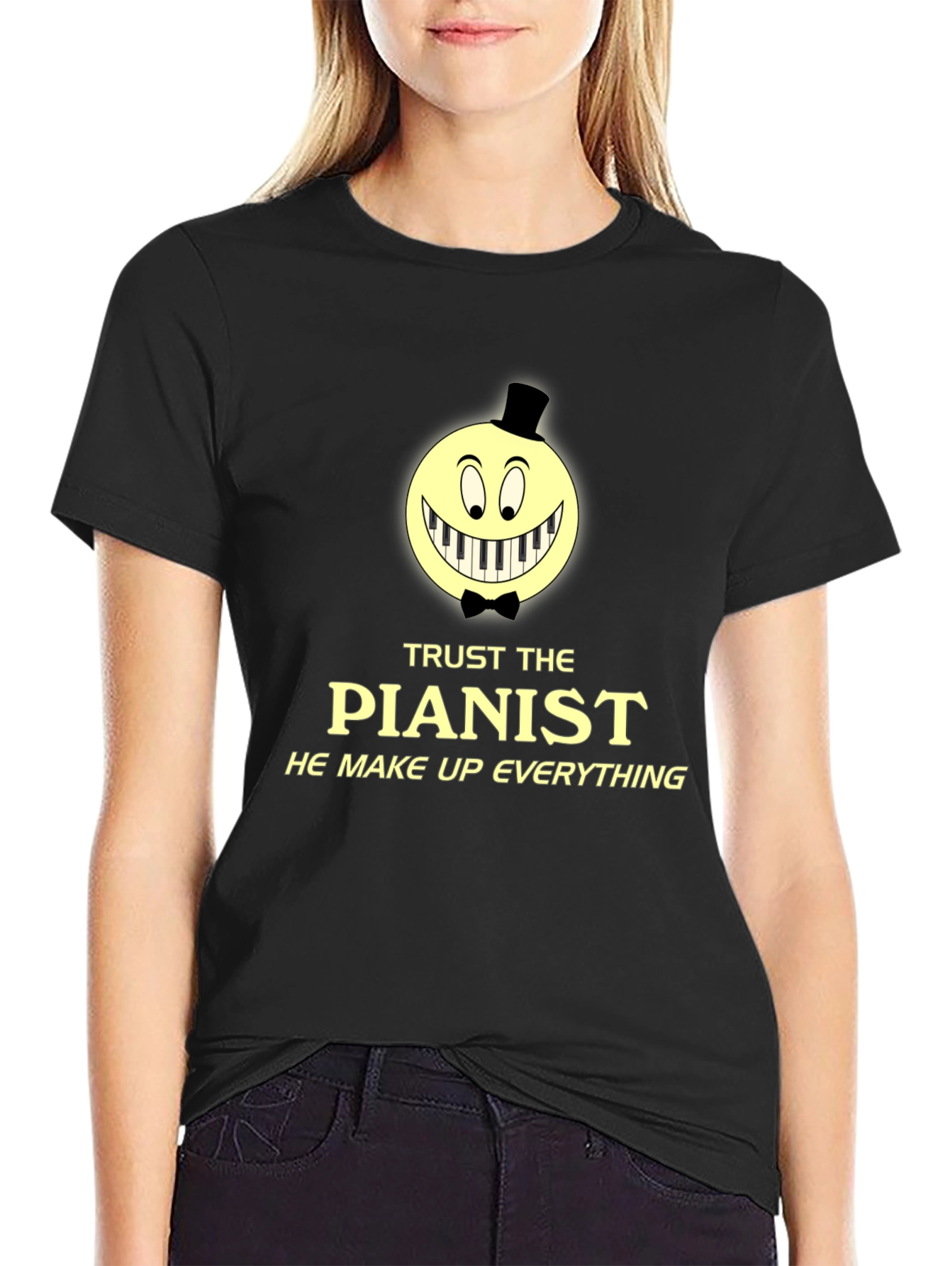 Trust The Pianist Graphic Tee - Funny Music T-Shirt