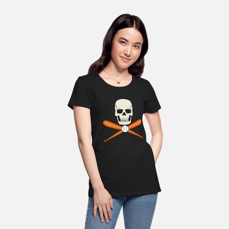 BASEBALL SKULL PIRATE FLAG JOLLY ROGER DESIGN