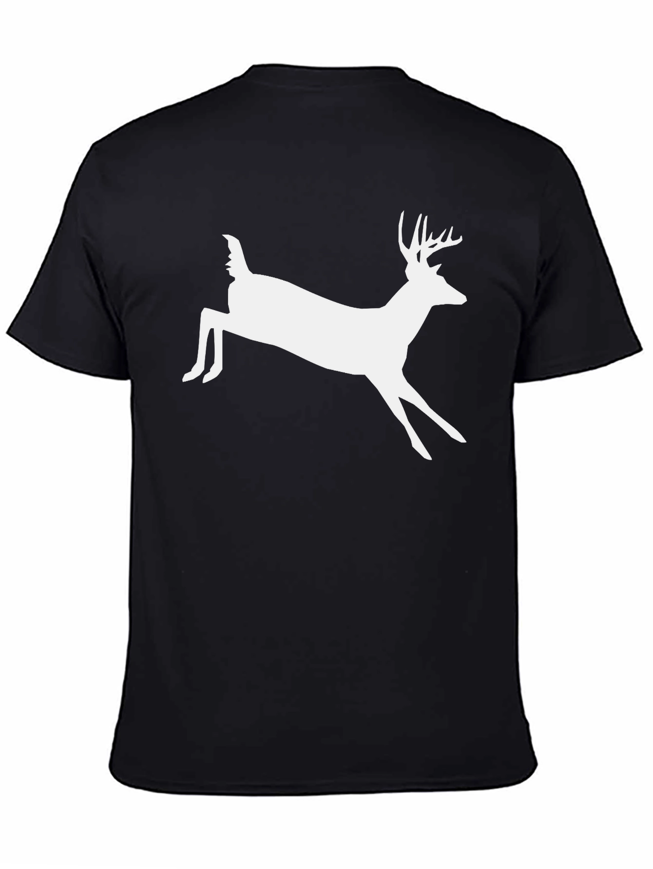 Deer Silhouette Black T-Shirt
