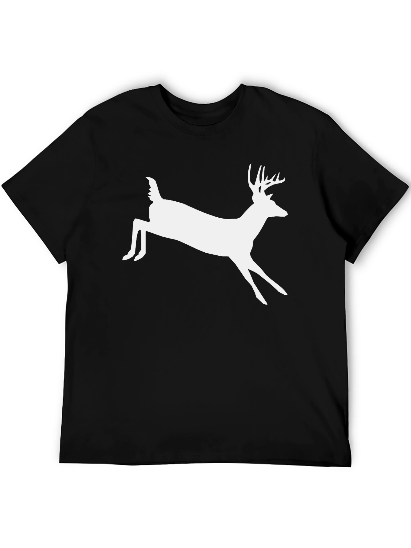 Deer Silhouette Black T-Shirt