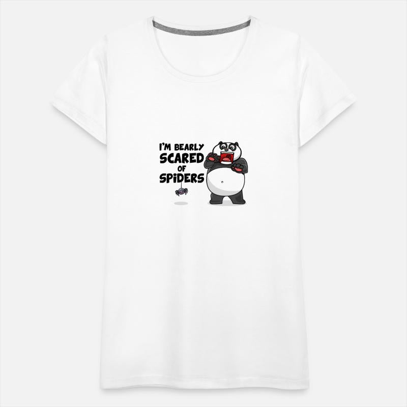 Bearly scared of spiders on light colors