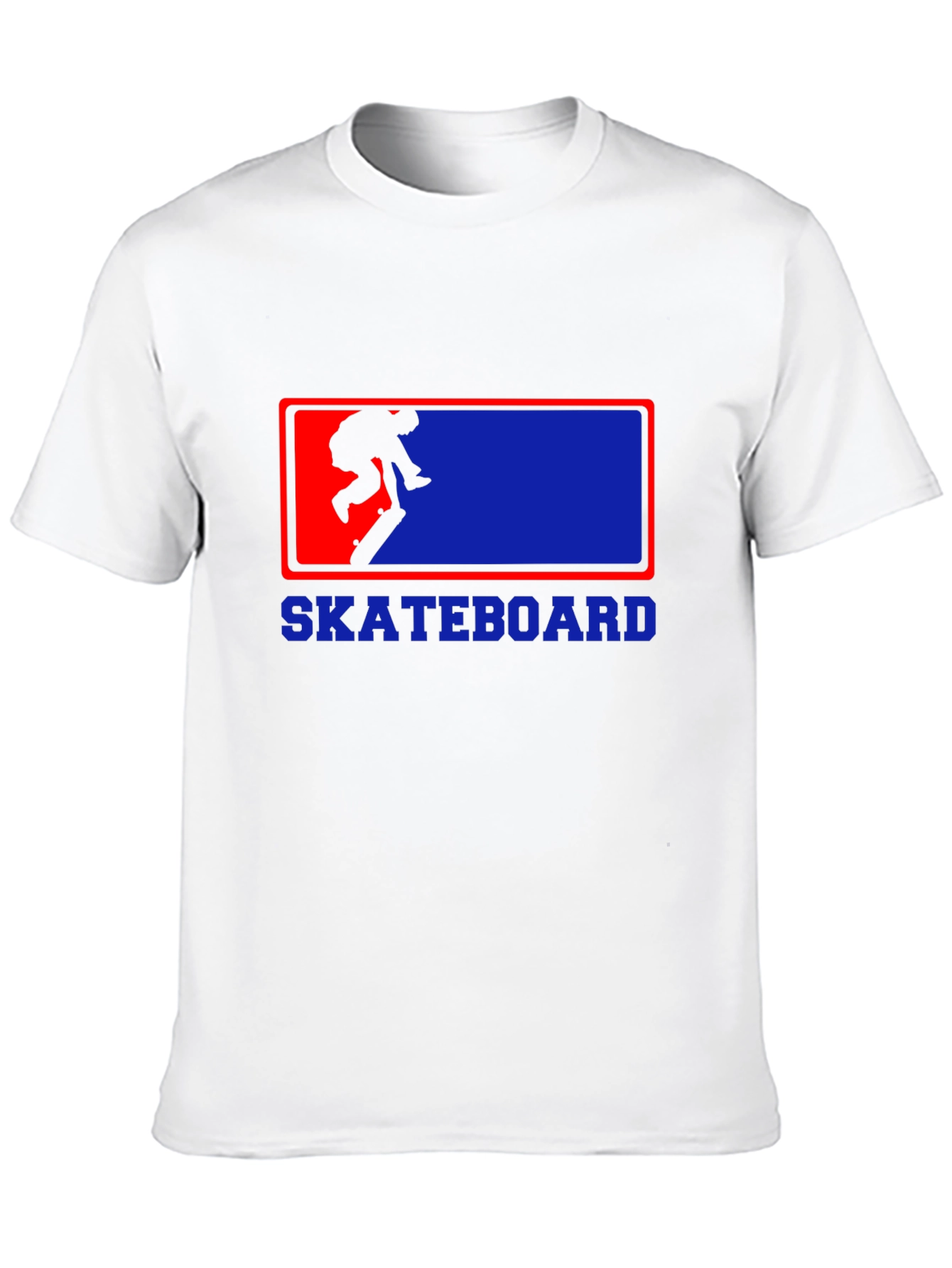 Skateboard Graphic Tee - Black Cotton Blend T-Shirt