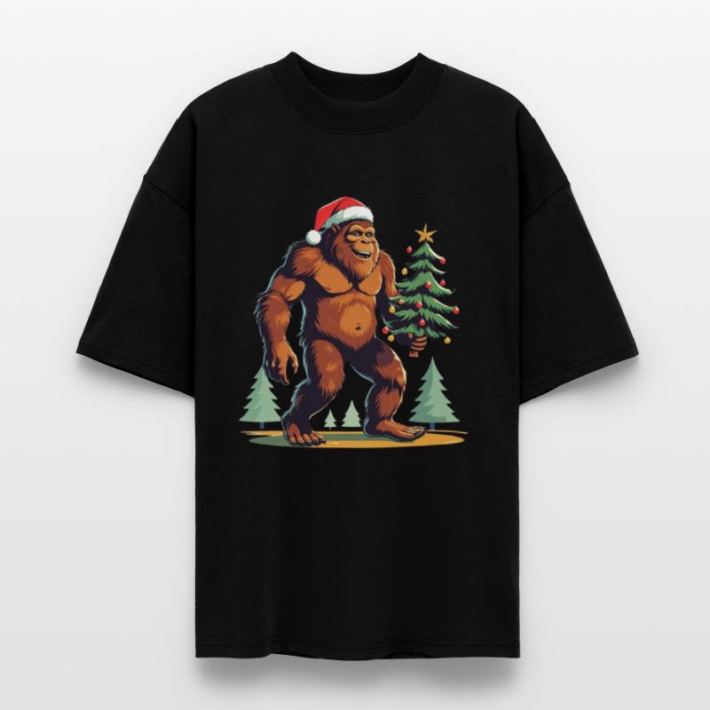 Bigfoot Christmas Tree Santa Hat