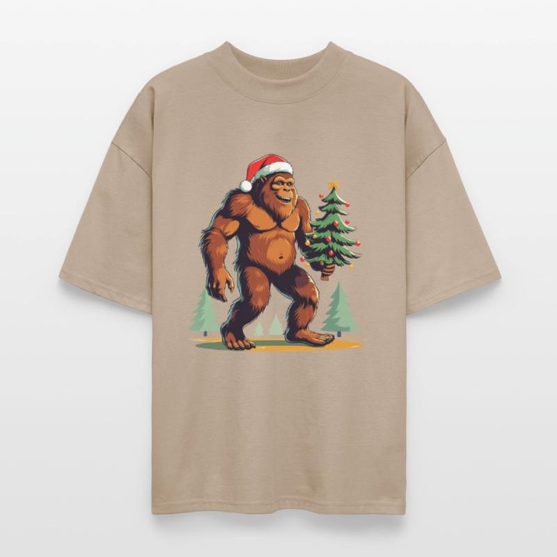 Bigfoot Christmas Tree Santa Hat