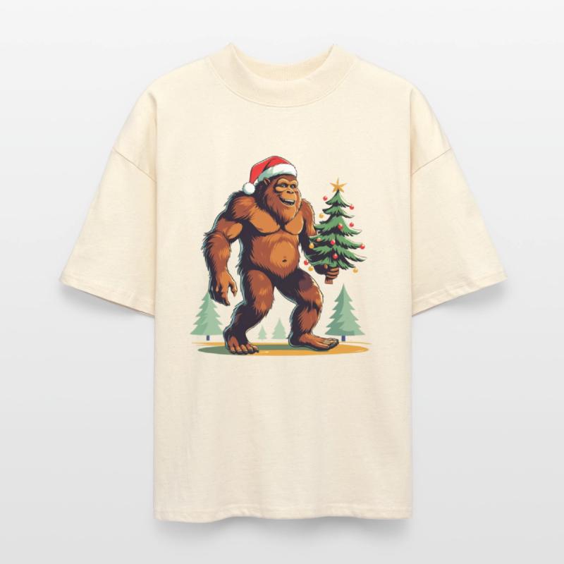 Bigfoot Christmas Tree Santa Hat
