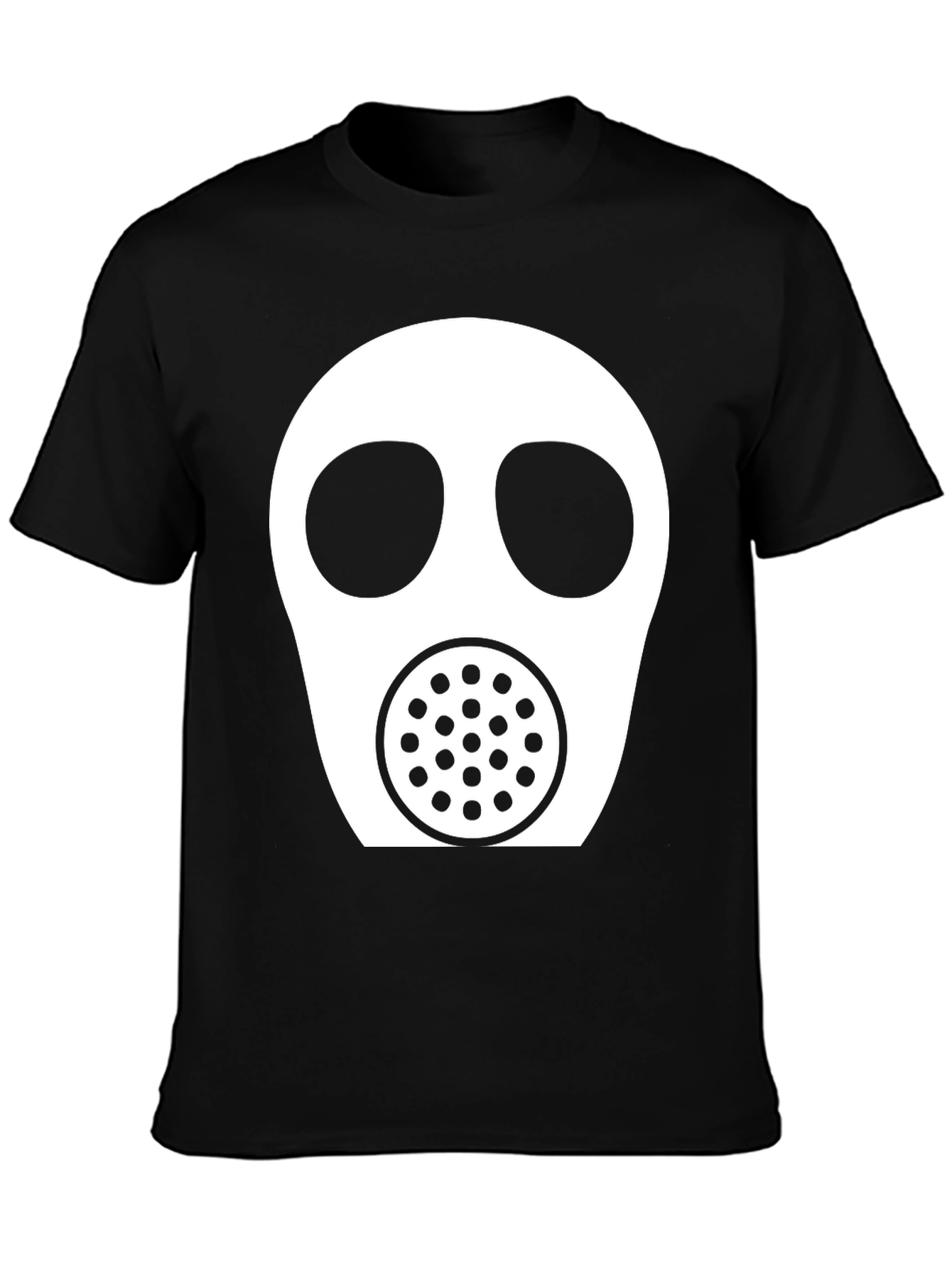 Gas Mask Graphic Tee - Black Casual T-Shirt