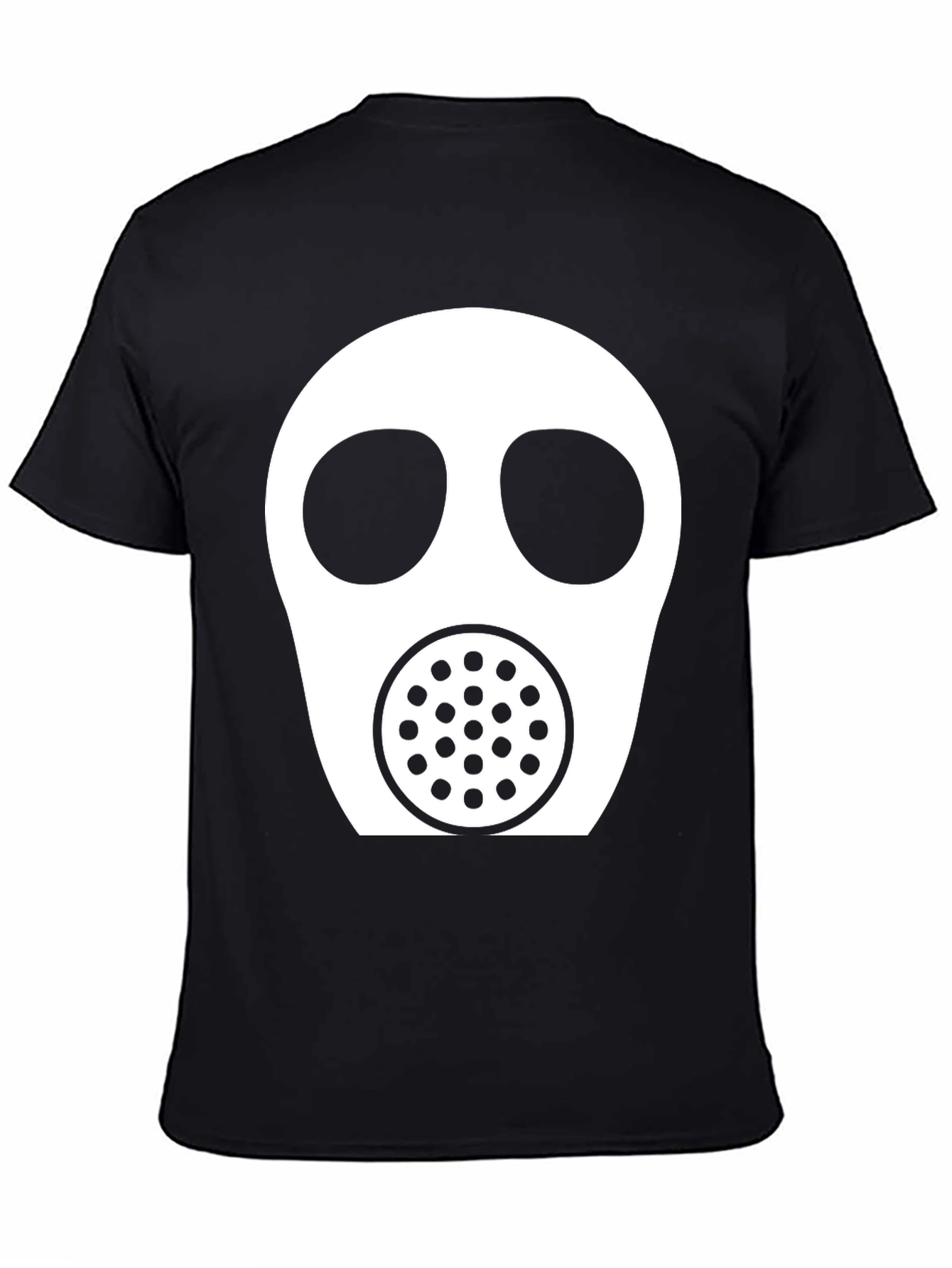 Gas Mask Graphic Tee - Black Casual T-Shirt
