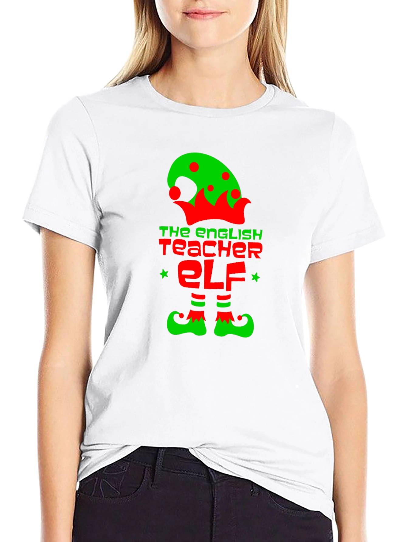 The English Teacher Elf T-Shirt - Holiday Gift