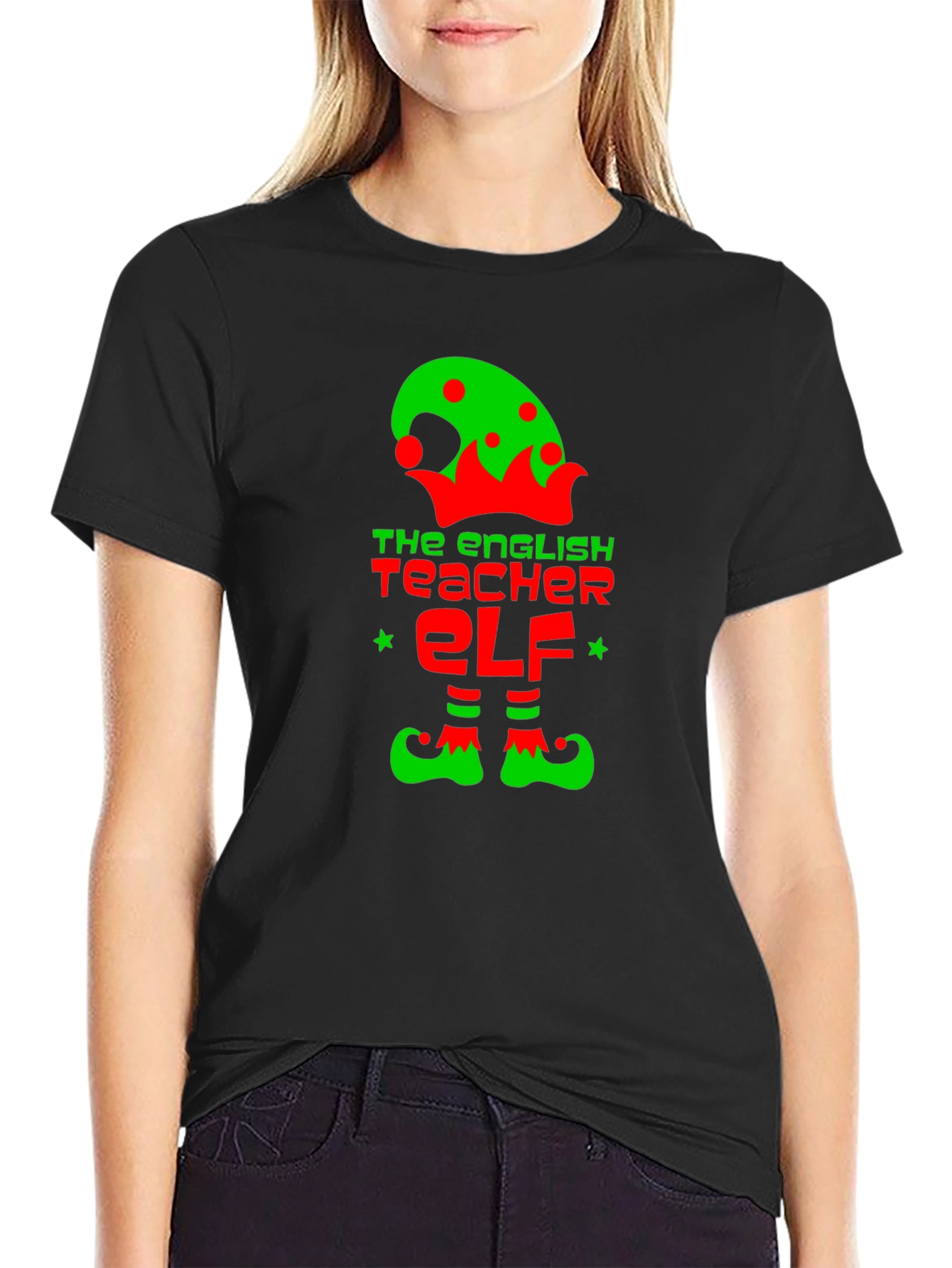 The English Teacher Elf T-Shirt - Holiday Gift