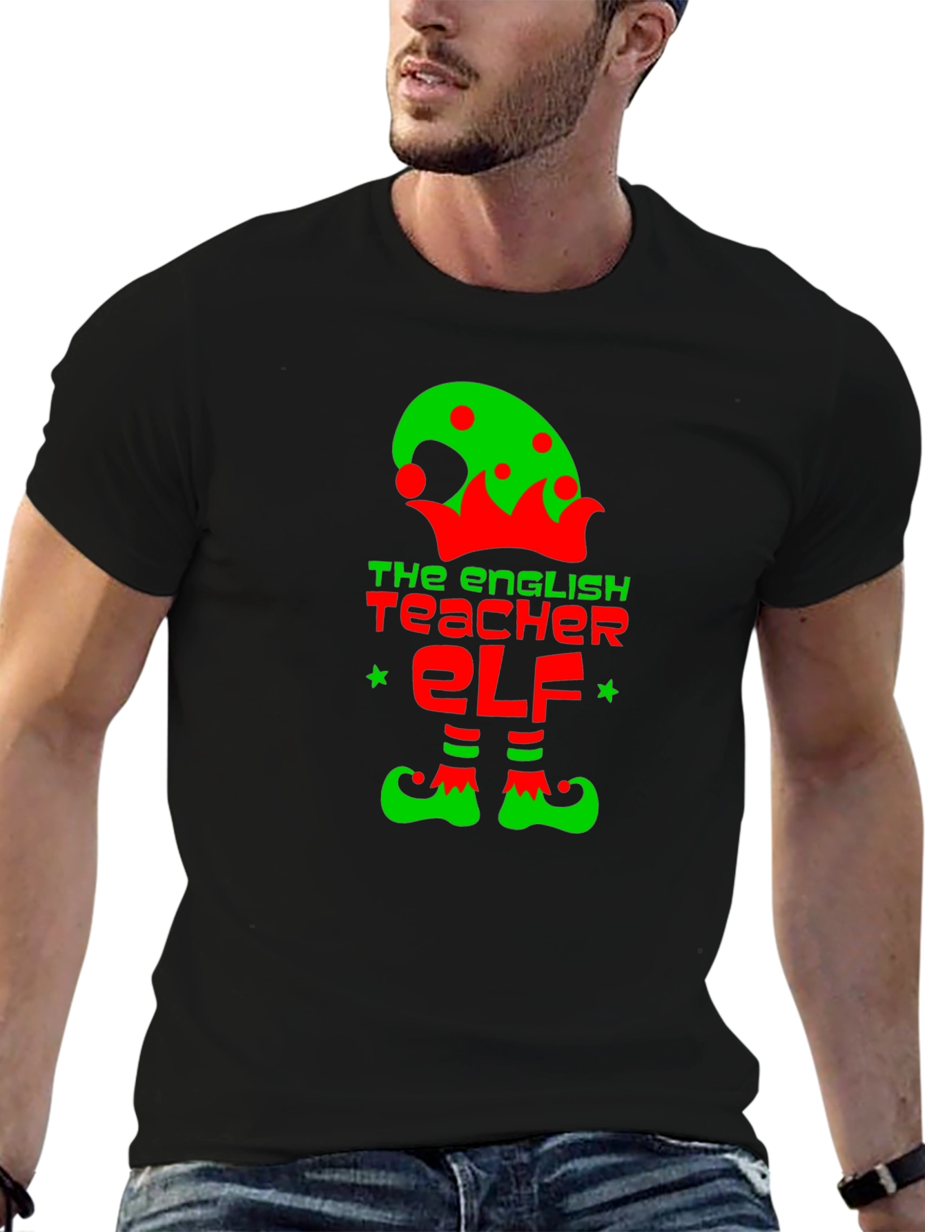 The English Teacher Elf T-Shirt - Holiday Gift