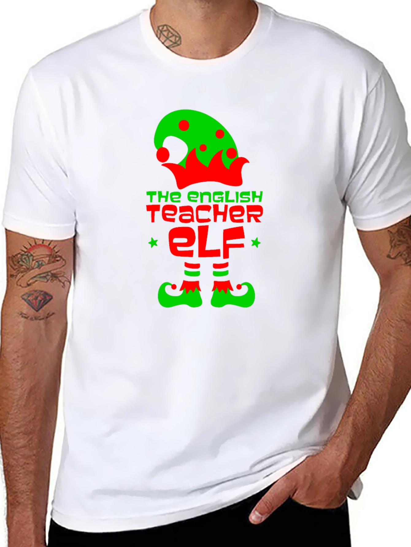 The English Teacher Elf T-Shirt - Holiday Gift