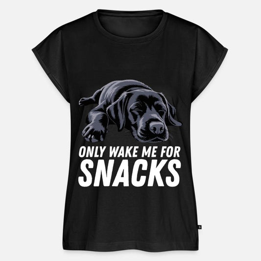 Black Labrador Dog Only Wake Me For Snacks