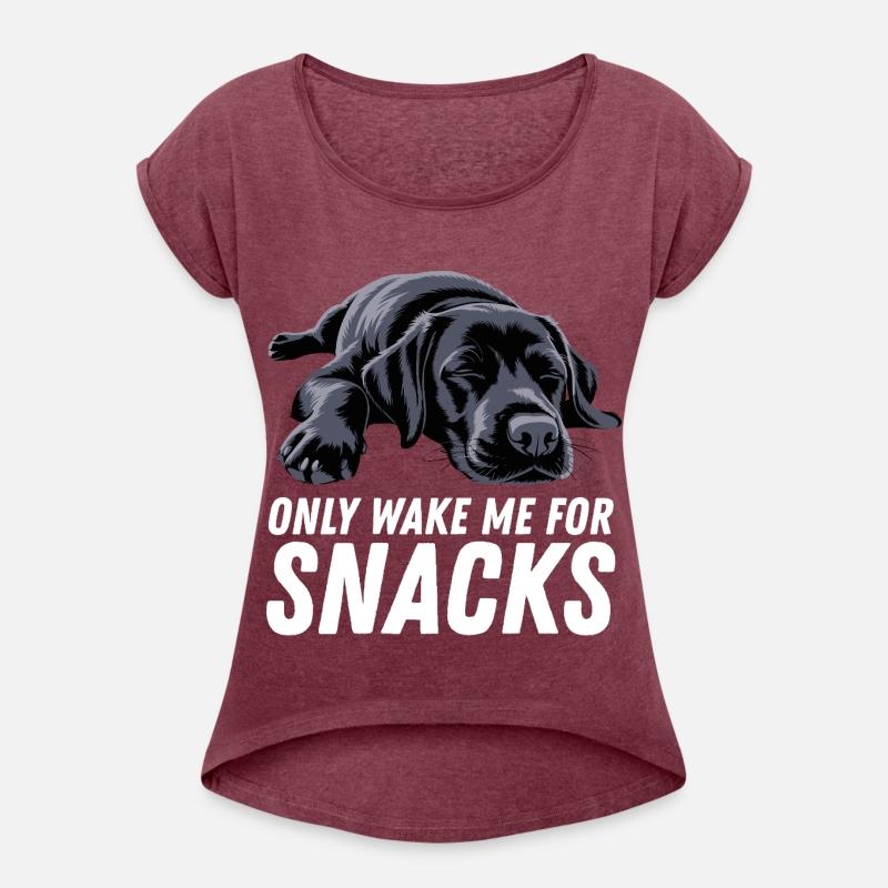 Black Labrador Dog Only Wake Me For Snacks