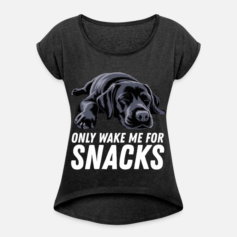 Black Labrador Dog Only Wake Me For Snacks