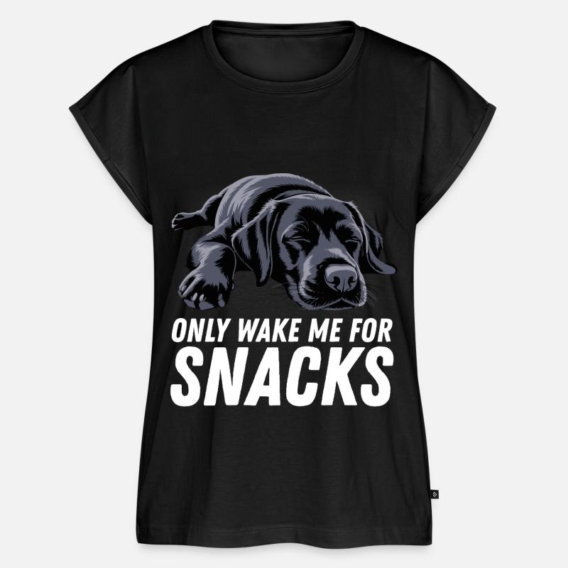 Black Labrador Dog Only Wake Me For Snacks