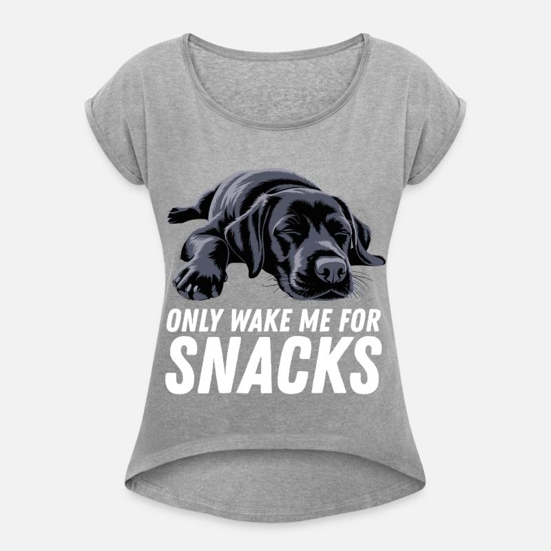 Black Labrador Dog Only Wake Me For Snacks