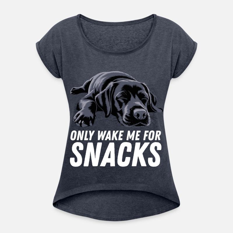 Black Labrador Dog Only Wake Me For Snacks