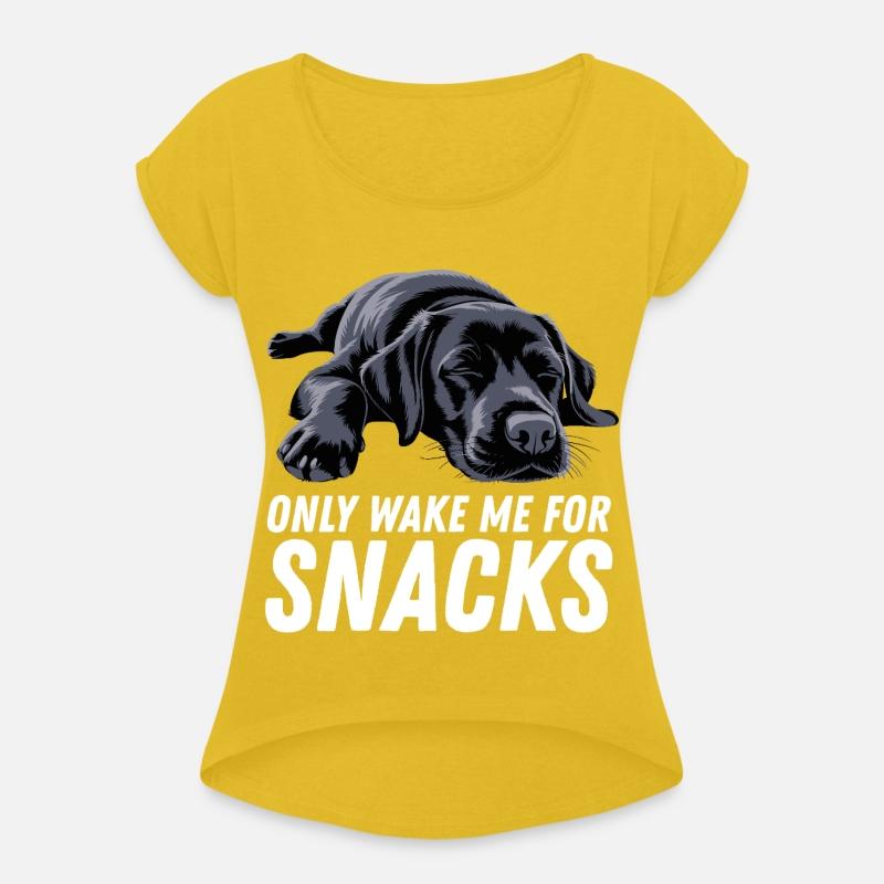 Black Labrador Dog Only Wake Me For Snacks