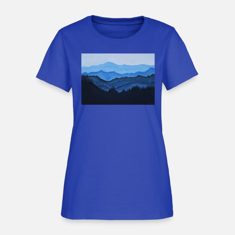 Blue Misty Mt Tamalpais Mountains Watercolor