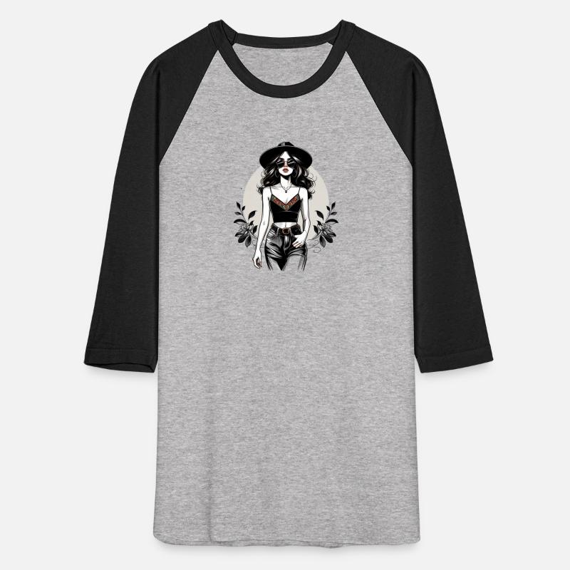 Boho Chic Lady in Dark Tones unique, fashionable