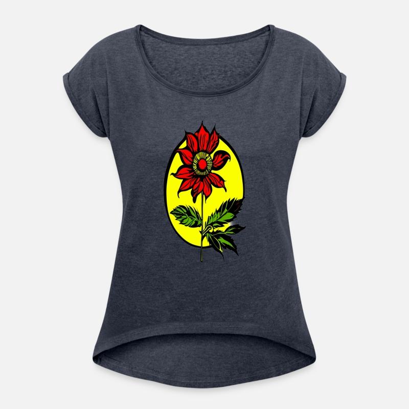 Boho Flower with on Oval Yellow Emblem 🌸🌿💛