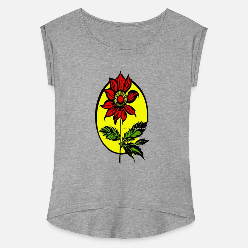 Boho Flower with on Oval Yellow Emblem 🌸🌿💛