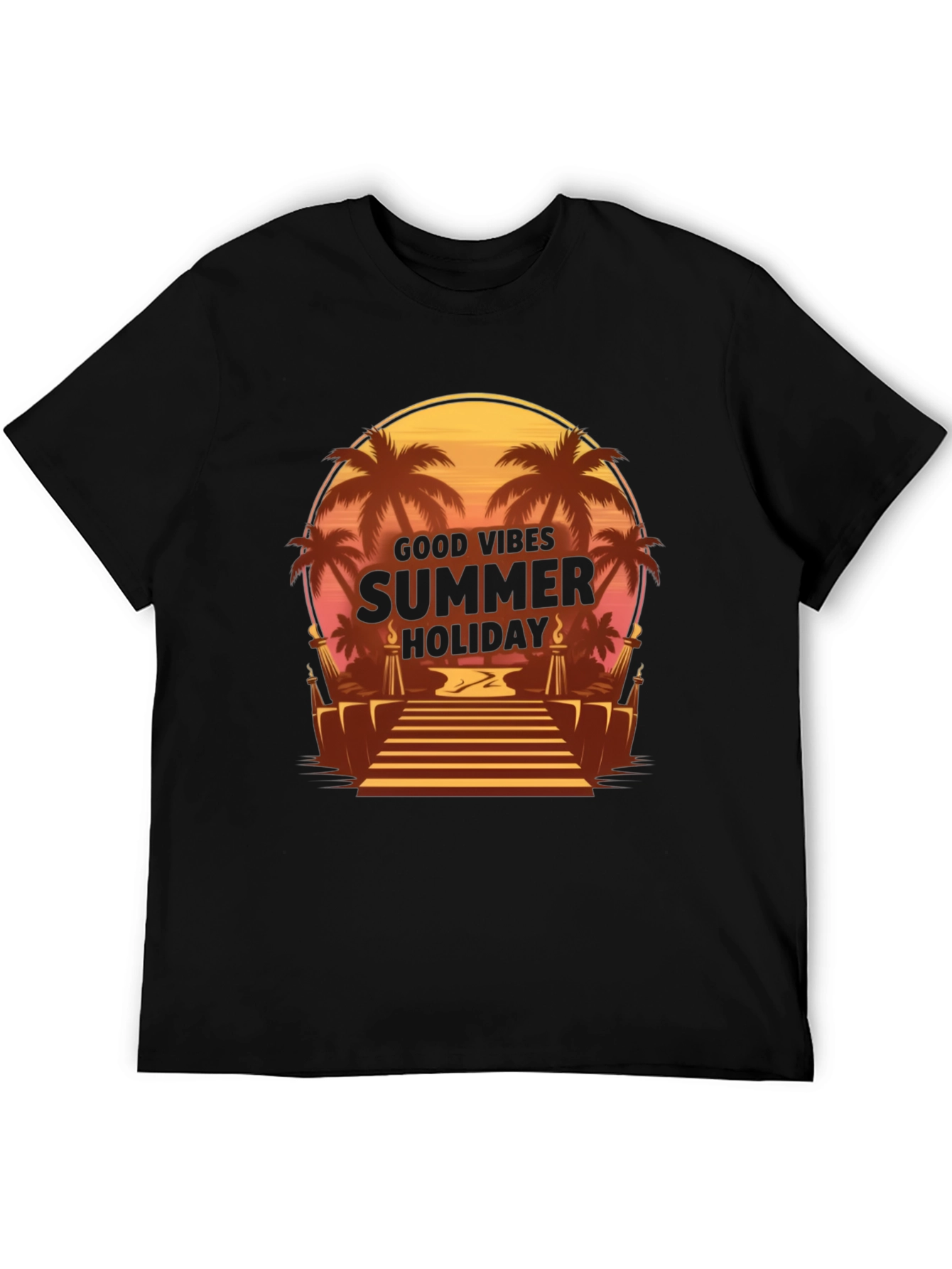 Good Vibes Summer Holiday Graphic T-Shirt