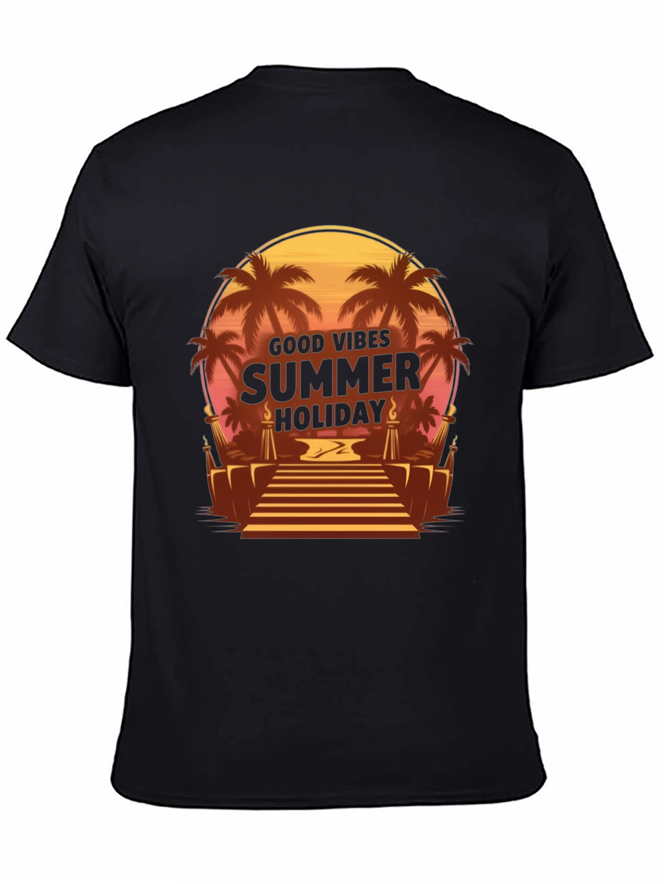 Good Vibes Summer Holiday Graphic T-Shirt