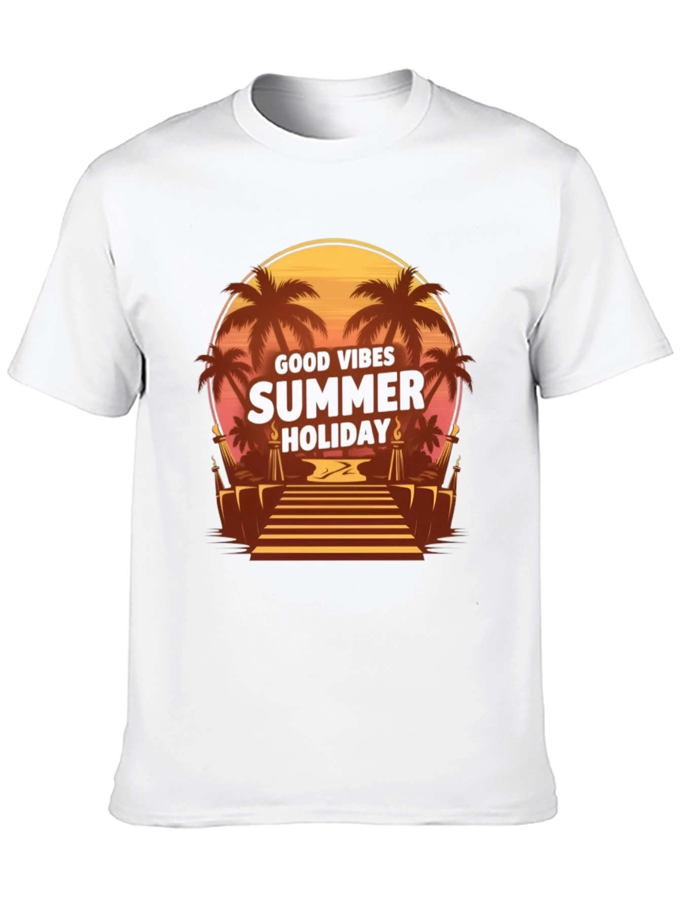 Good Vibes Summer Holiday Graphic T-Shirt