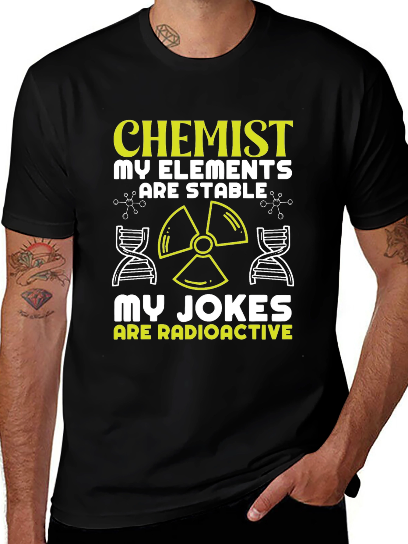 Chemist Elements Stable Radioactive Jokes T-Shirt