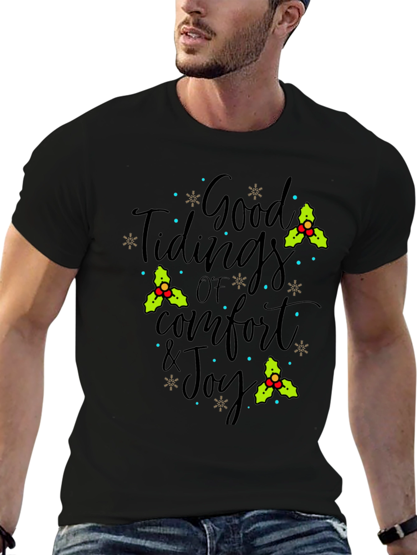Good Tidings Christmas Graphic T-Shirt