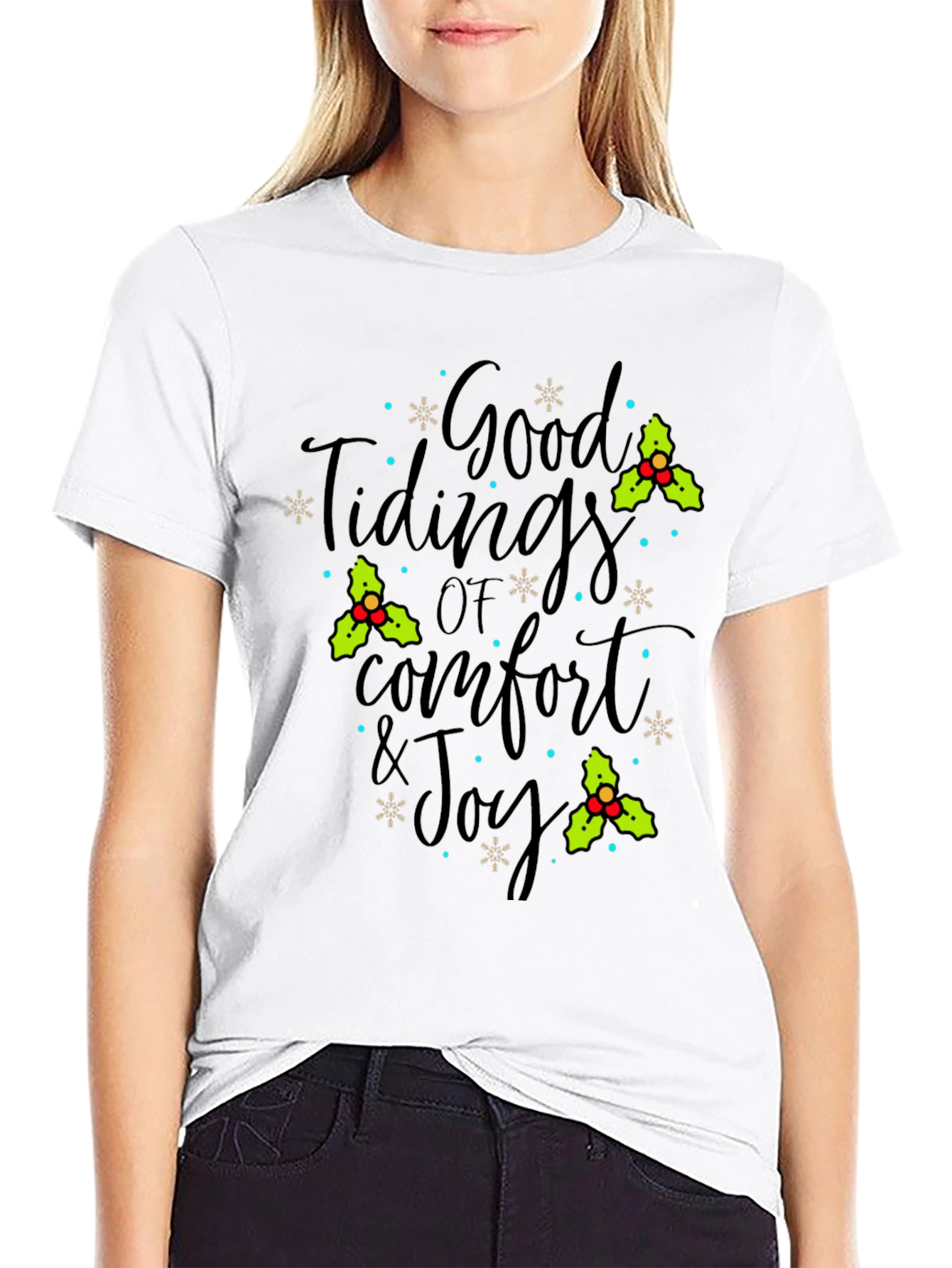 Good Tidings Christmas Graphic T-Shirt