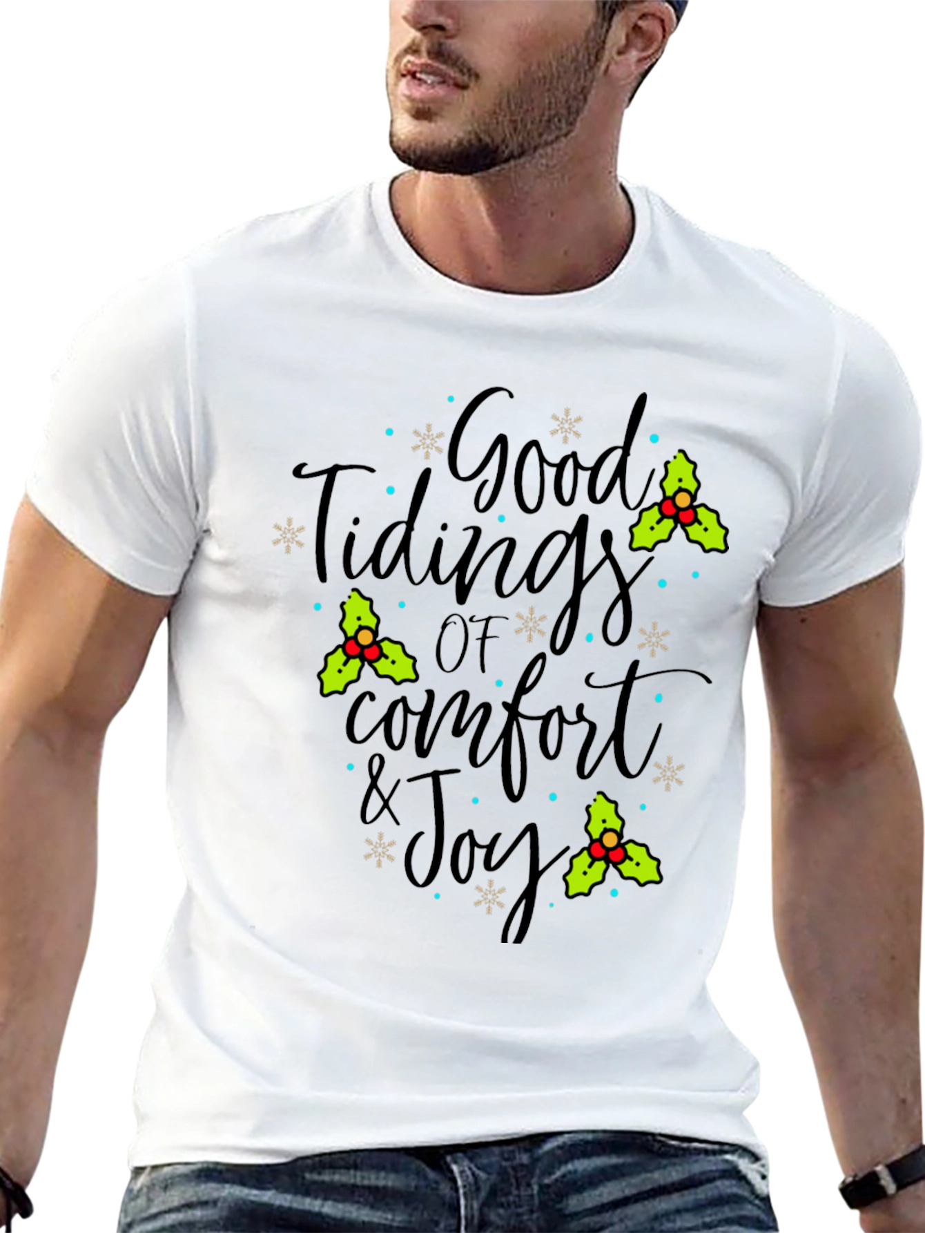 Good Tidings Christmas Graphic T-Shirt