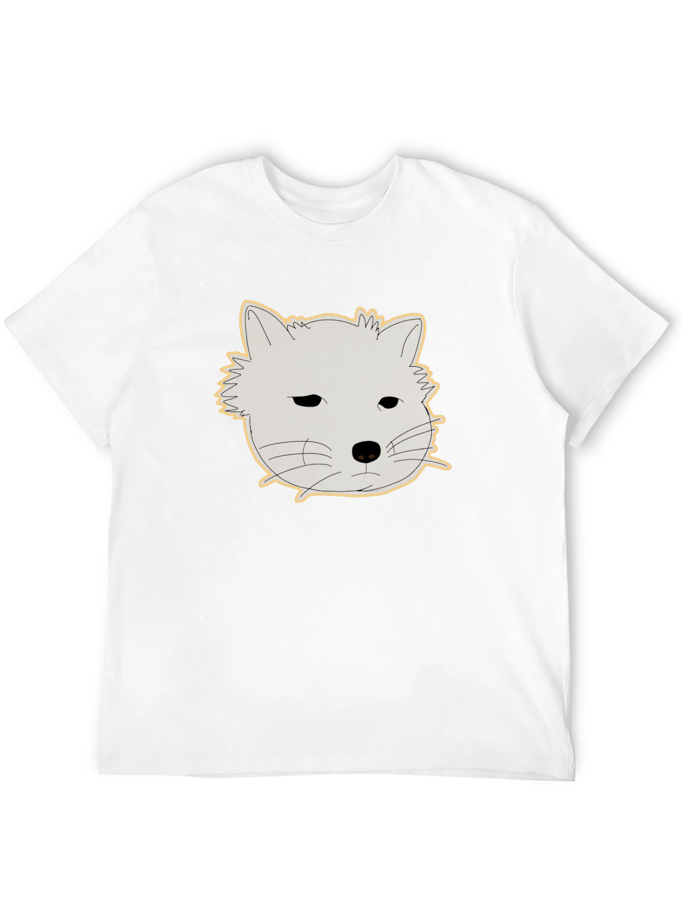 Black T-Shirt with Cute Animal Graphic