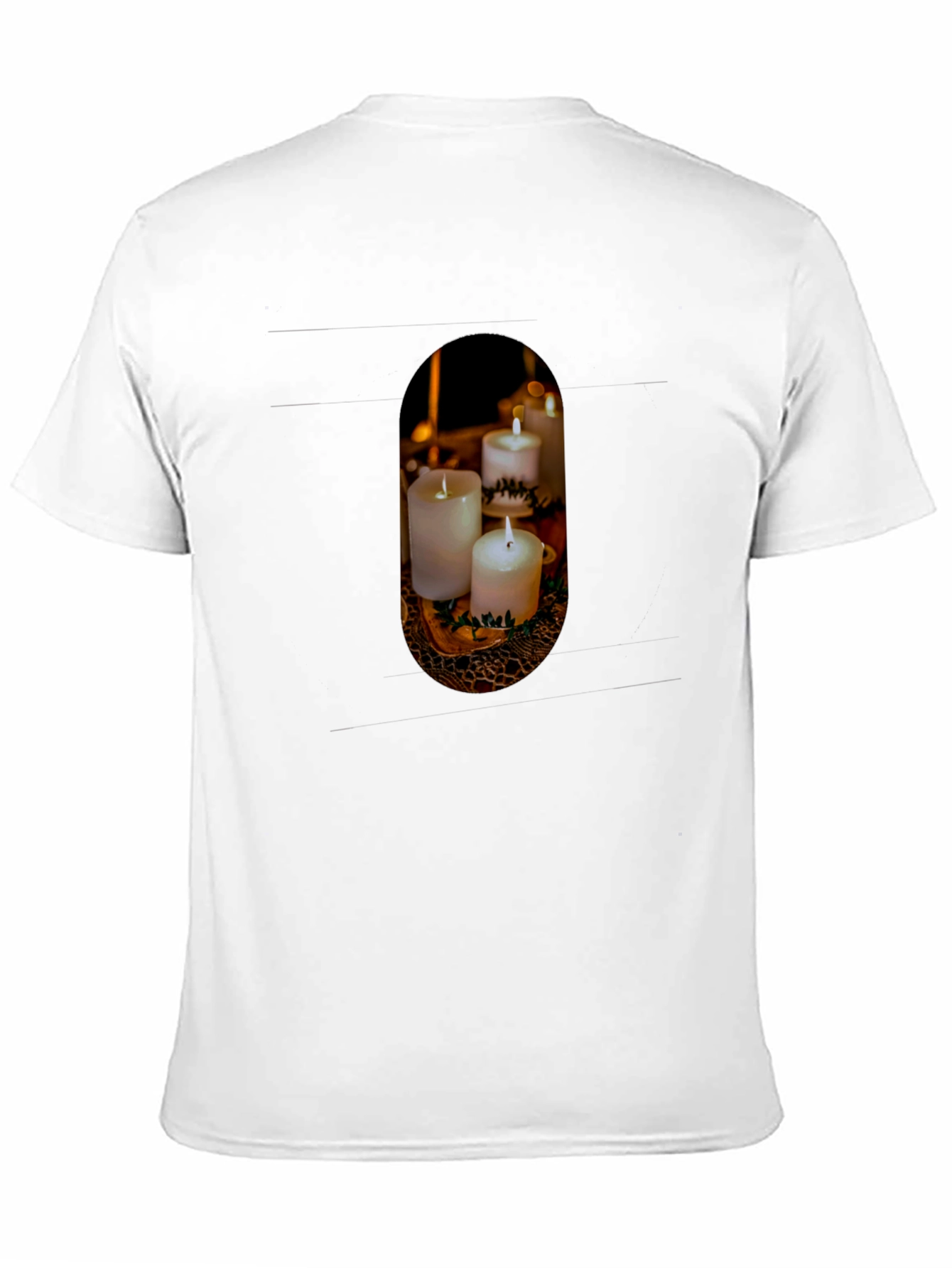 Candle Print Crew Neck T-Shirt