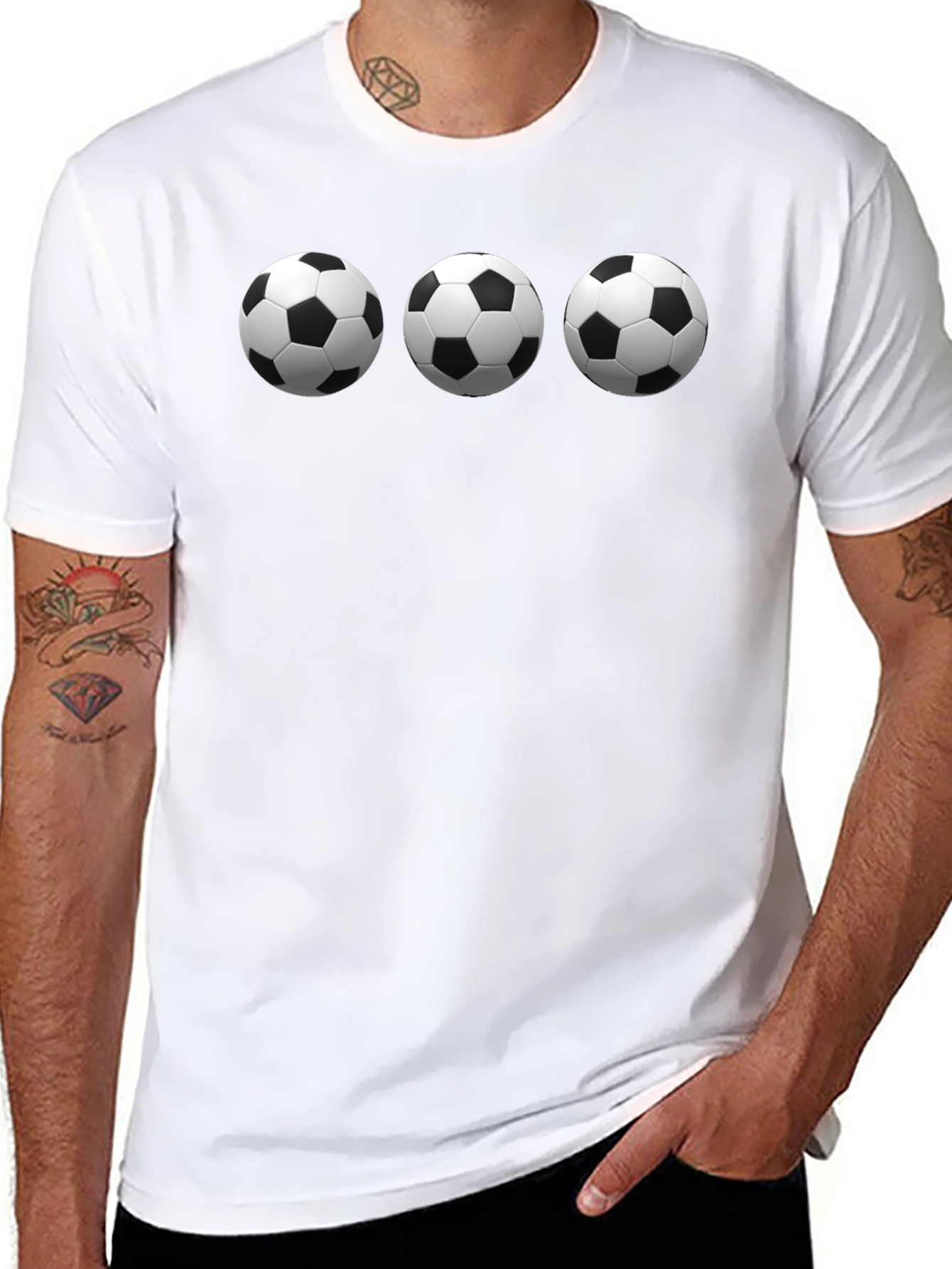 Soccer Ball T-Shirt - Three Ball Design