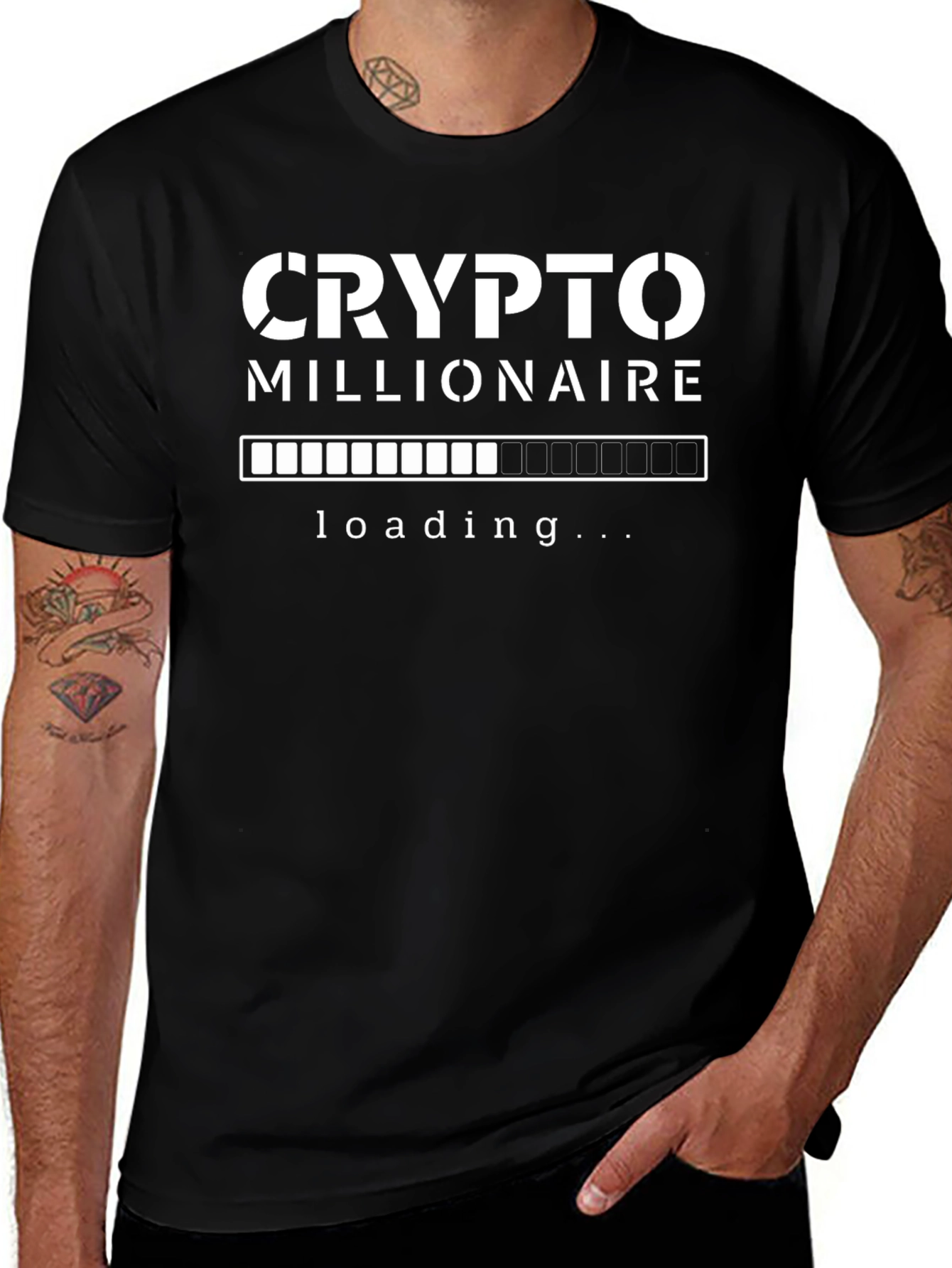 Crypto Millionaire Loading T-Shirt - Black