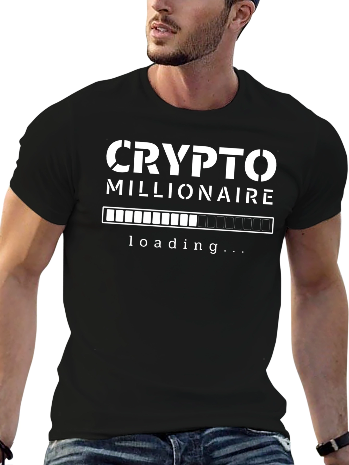 Crypto Millionaire Loading T-Shirt - Black