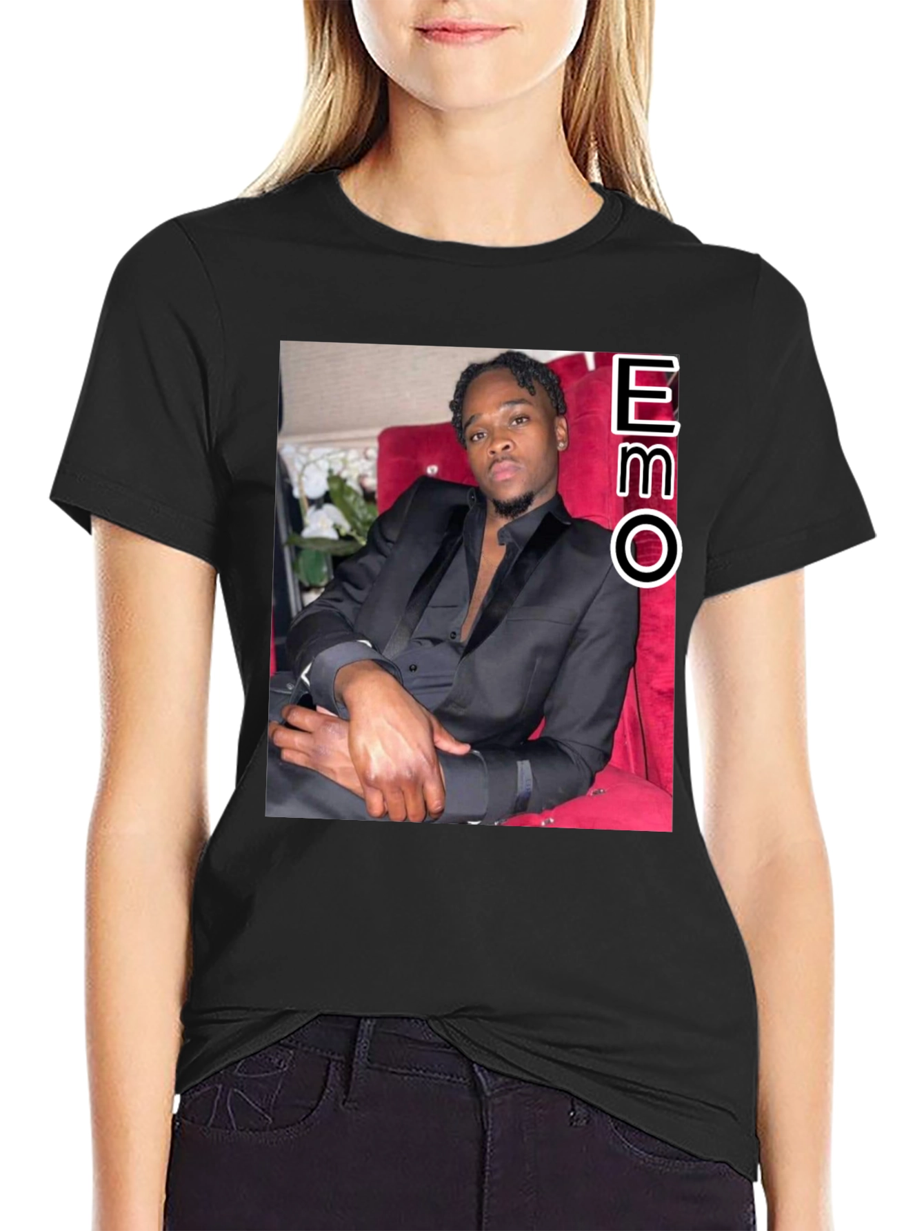 OBO Stylish Black Graphic Tee