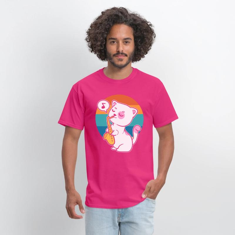 Cat Playing Saxophone Saxophonist