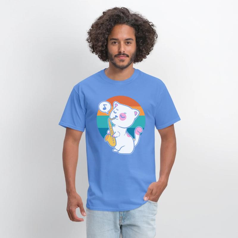 Cat Playing Saxophone Saxophonist